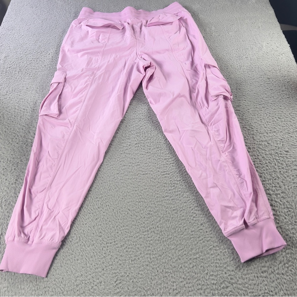 Lululemon Dance Studio Cargo Joggers Womens L Pink Relaxed Fit Mid Rise Active - Picture 7 of 8